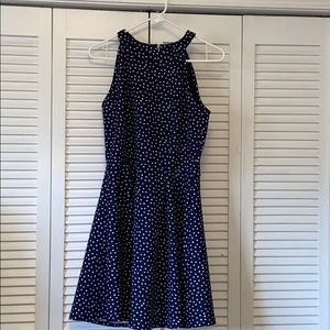 Navy polka dot dress